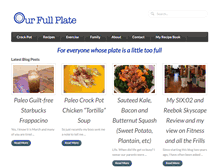 Tablet Screenshot of ourfullplate.com